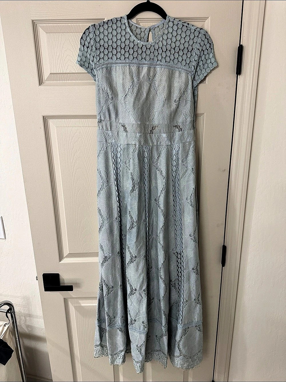 foxiedox Lace Midi Dress in Blue